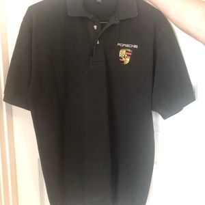 Porsche polo shirt. Black. Large.